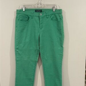 LRL Ralph Lauren Green Jeans Size 12 Denim Modern Straight Ankle 5 Pocket